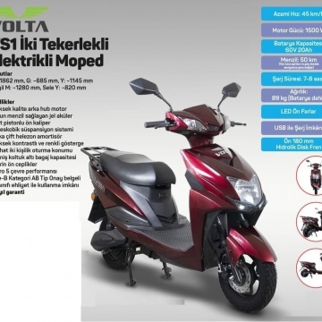 2023 MODEL VOLTA VS1 ELEKTRİKLİ MOTOR ÖZEL AKSESUARLI